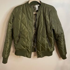 Hunter green bomber jacket